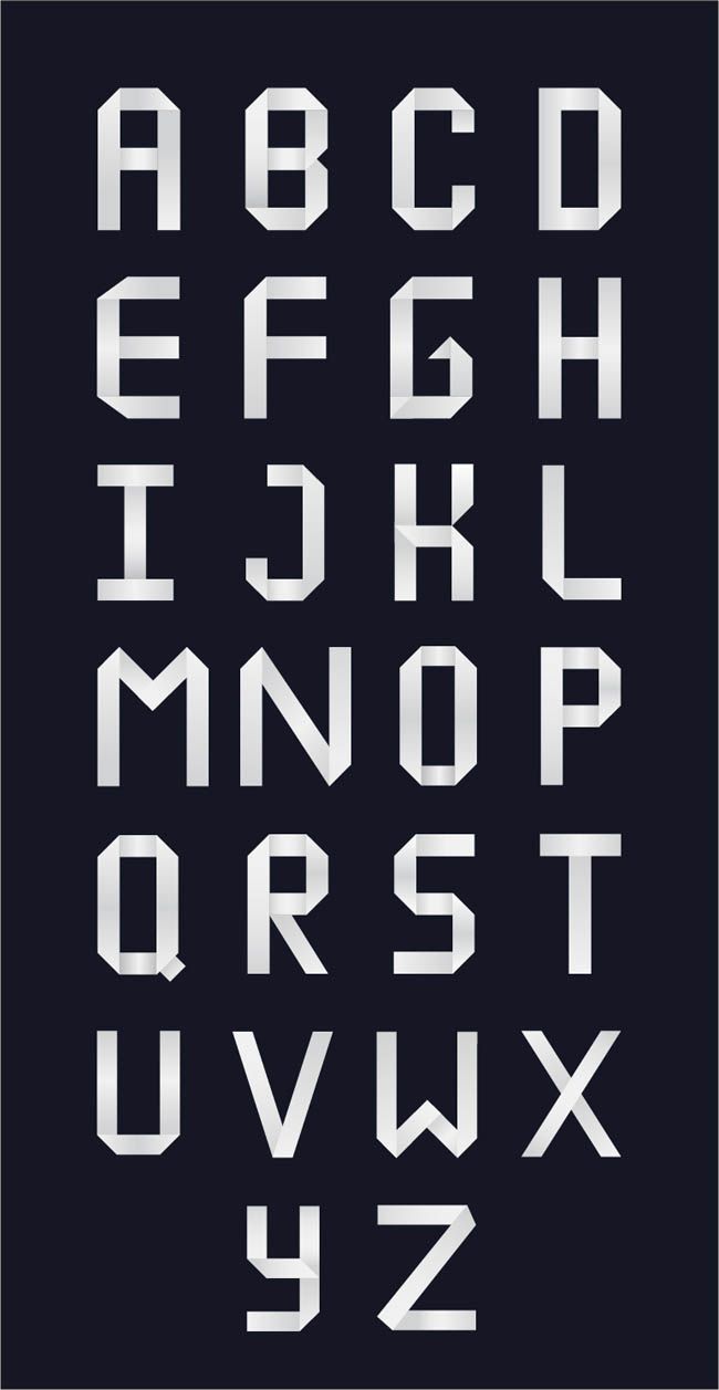 Featured image of post Alphabet Origami Font