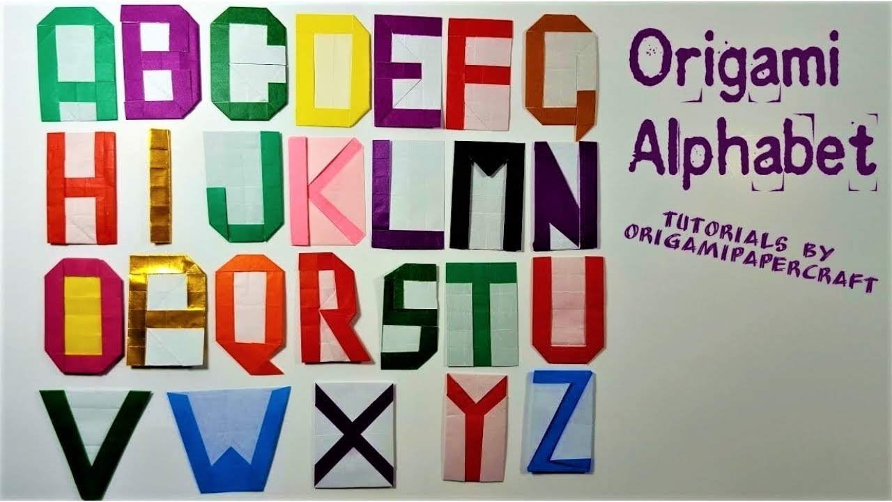 Featured image of post Alphabet Origami Tuto