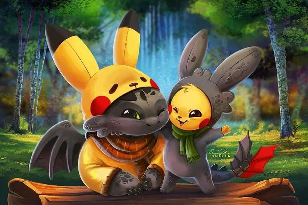 Featured image of post Cute Toothless And Pikachu