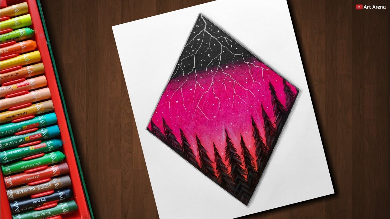 Featured image of post Flower Night Sky Oil Pastel Drawings