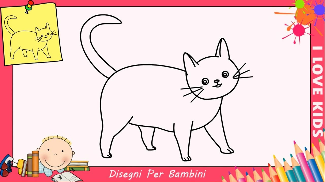 Featured image of post Gatto Disegno Facile Per Bambini
