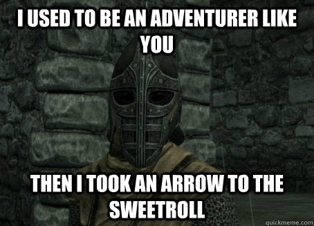pics I Used To Be An Adventurer Like You But Then I Took An Arrow To The Knee quickmeme