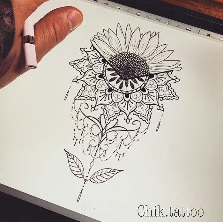 Featured image of post Simple Sunflower Mandala Tattoo