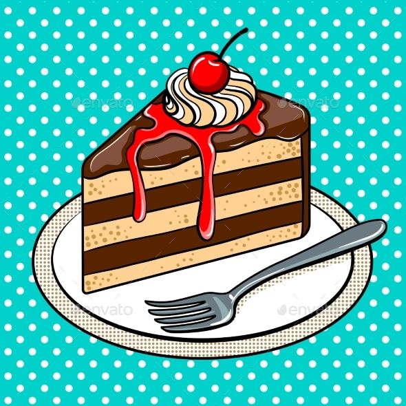 Featured image of post Slice Of Cake On A Plate Drawing